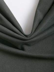 Sweetra Bộ jumpsuit bó sát 3 kiểu mặc: không dây/cổ yếm/vai lệch, co giãn, thoải mái, đa năng. - Màu xám đen - Xem 8