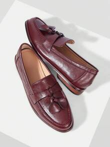 Giày bệt nữ, chất liệu PU kiểu retro, kiểu dáng thanh lịch, thoải mái, thích hợp cho việc đi làm. - Màu Đỏ Sâu - Xem 5