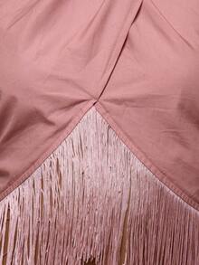 MUSERA Top con cuello halter cruzado, con flecos y espalda baja, sexy, lindo, para vacaciones, salidas, ocasiones, Ibiza, elegante, atardeceres - Rosado Sandía - Ver 6
