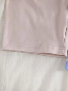 SHEIN 6件套 女童休闲可爱卡通动物印花短袖上衣和短裤睡衣套装 - 彩色 - 查看 7