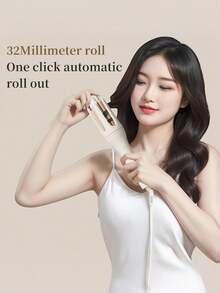 JMMO 32mm Auto Curling Iron, Electric Rotating Curler, Wavy Curling Wand, 3 Heat Settings, Smart Temperature Control, Perfect Curls, Anti-Scald Design, Quick Self-Spinning Styling, Easy To Create Big Waves, Suitable For Beginners, Valentine's Day Gift, Women's Holiday Gift, Applicable For Party, Graduation, Travel And More Occasions.(Equipped With European Standard Plug) - EU C Type Plug(220-240V) - View 4