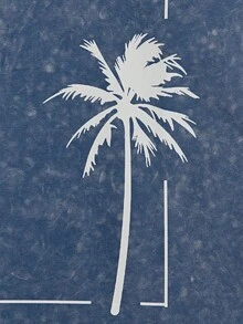 Men's Tank Top, Urban Casual Beach Outfit Washed Vintage Print, Relaxed Fit, Summer Holiday Daily, Spring Summer - Blue - View 4