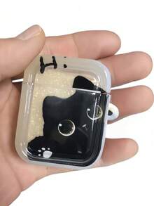 1PC Cute Black Cat Pattern Headphone Protective Case Compatible With 1 2 3 4 Pro Pro 2 And New Pro 3rd Generation - Black - View 6