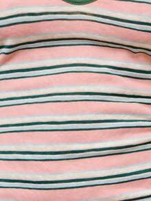 Nöista Áo tank top cổ yếm kẻ sọc, chất liệu dệt kim mềm mại, co giãn, phối viền xanh tương phản và cổ chữ V tôn dáng với dây đeo mảnh. Hoàn hảo cho mùa hè, mùa xuân, lễ hội âm nhạc, trang phục đi nghỉ mát, đồ đi biển, kỳ nghỉ của phụ nữ. - Hồng - Xem 8