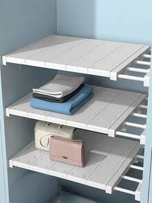 Expandable Wardrobe Closet Organizer Shelf - Multicolor - View 1
