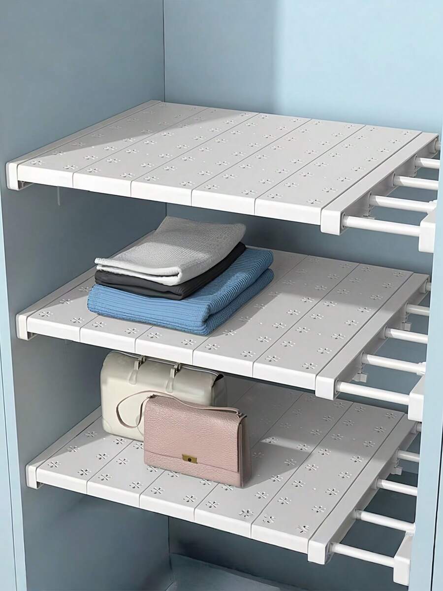Expandable Wardrobe Closet Organizer Shelf - Multicolor - View 1