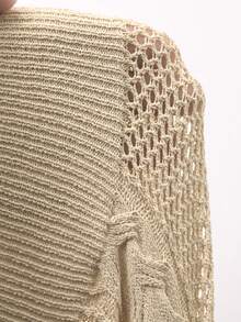 Livesso Đầm nữ khoét hở xẻ cao, áo khoác ngoài đi biển gợi cảm, kiểu dáng thường ngày. - Màu be - Xem 9