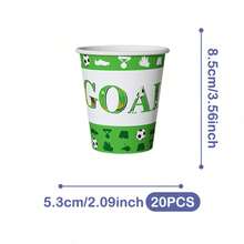 Green Football Disposable Plates, Napkins And Cups Set, Serves 20 Guests. This Disposable Party Set (Including Plates, Napkins And Cups) Is Perfect For Birthday Parties, Weddings And Family Picnics. - View 9
