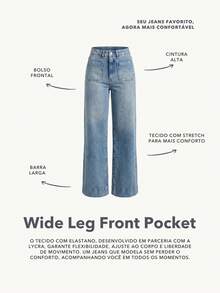 Daynim High Waist Wide Leg Jeans - Medium Wash - View 9