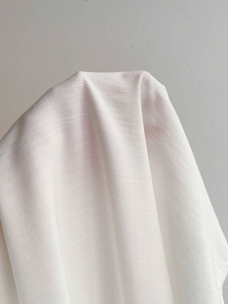 Plus Size Summer Minimalist Patchwork Lace Lantern Sleeve Top And Shorts 2 Pieces Set,Summer Outfits For Women