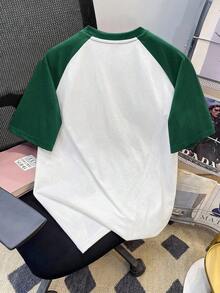 Manfinity Joysei Plus Size Men's Knit Crew Neck Short Sleeve T-Shirt - Multicolor - View 3