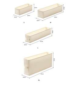 1Sock Drawer Storage Box , Original White, Underwear Divider Box, Wardrobe/Cabinet/Dresser Storage Box, Suitable For Underwear, Stockings, Legging - Multicolor - View 5