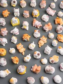 MINKOJA Mini Cute Meowing Cat Blind Blind Bag Cartoon Miniature Animal Desktop Healing Figurine Model High-End Birthday Gift New Cat Blind Box Multicolor Random Designs Creative Craft Kit For Adults Party Favors Collection Decoration Surprise Unboxing Art Project Stress Relief Fun Activity - Multicolor - View 5