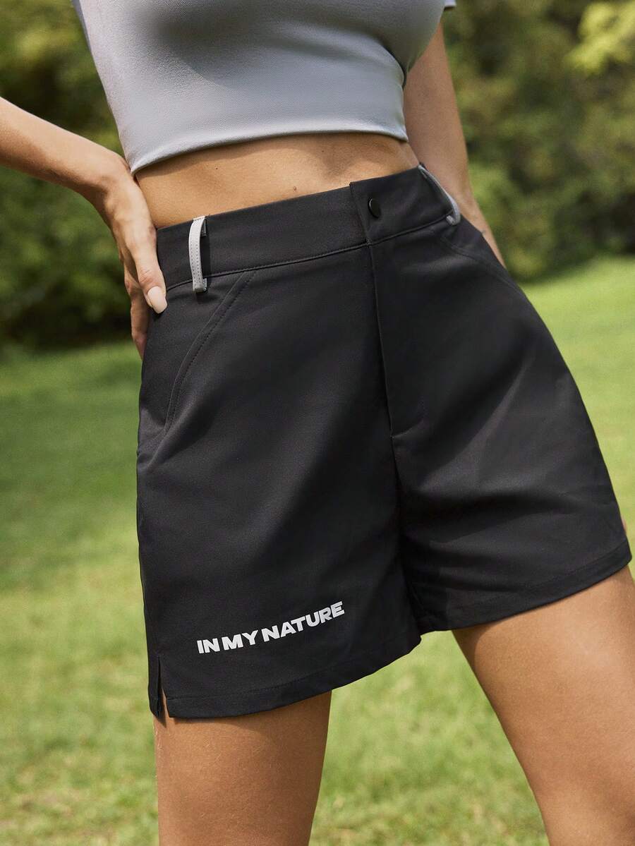 In My Nature 女士字母印花户外短裤