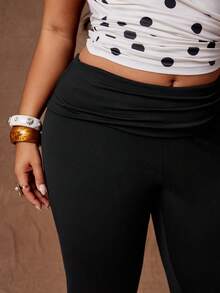 Rustia Quần skinny co giãn dáng lửng, đa năng, cỡ lớn, thoải mái. - Xám - Xem 6