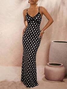 Opulessa 秋冬女装 万圣节 办公室 约会之夜 女巫 Y2K 性感蕾丝豹纹印花长裙 女士性感派对 舞会 半正式晚宴装 秋冬服装 - 黑色 - 查看 5