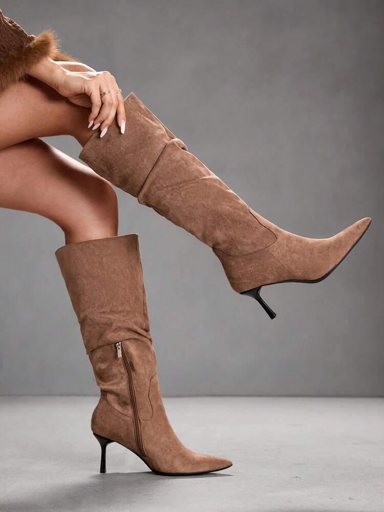 CUCCOO SZL Women's Fashion Pointed Toe High Heel Over-The-Knee Boots