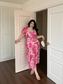 Vibekara Plus Size Tie-Dye Flowy Dress - Multicolor - View 6