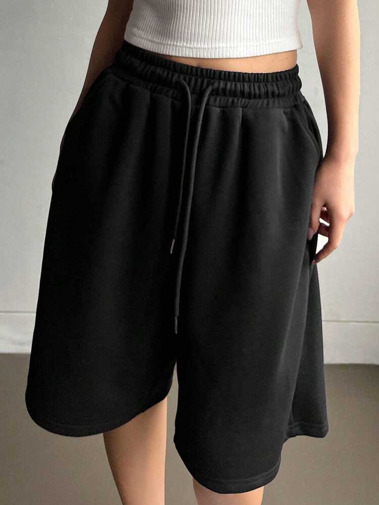 Women's Solid Color Casual Loose Shorts