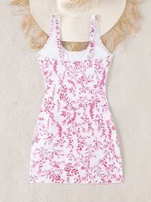 Swim Glamine 1 件女士度假海滩花卉印花连体泳衣 - 彩色 - 查看 4