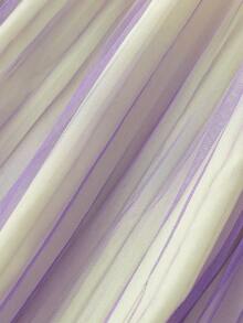 Rometta 女士大码优雅网纱渐变褶裥半身裙，夏季半身裙，褶裥半身裙 - 紫色 - 查看 3