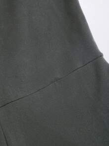 Sweetra Bộ jumpsuit bó sát 3 kiểu mặc: không dây/cổ yếm/vai lệch, co giãn, thoải mái, đa năng. - Màu xám đen - Xem 3