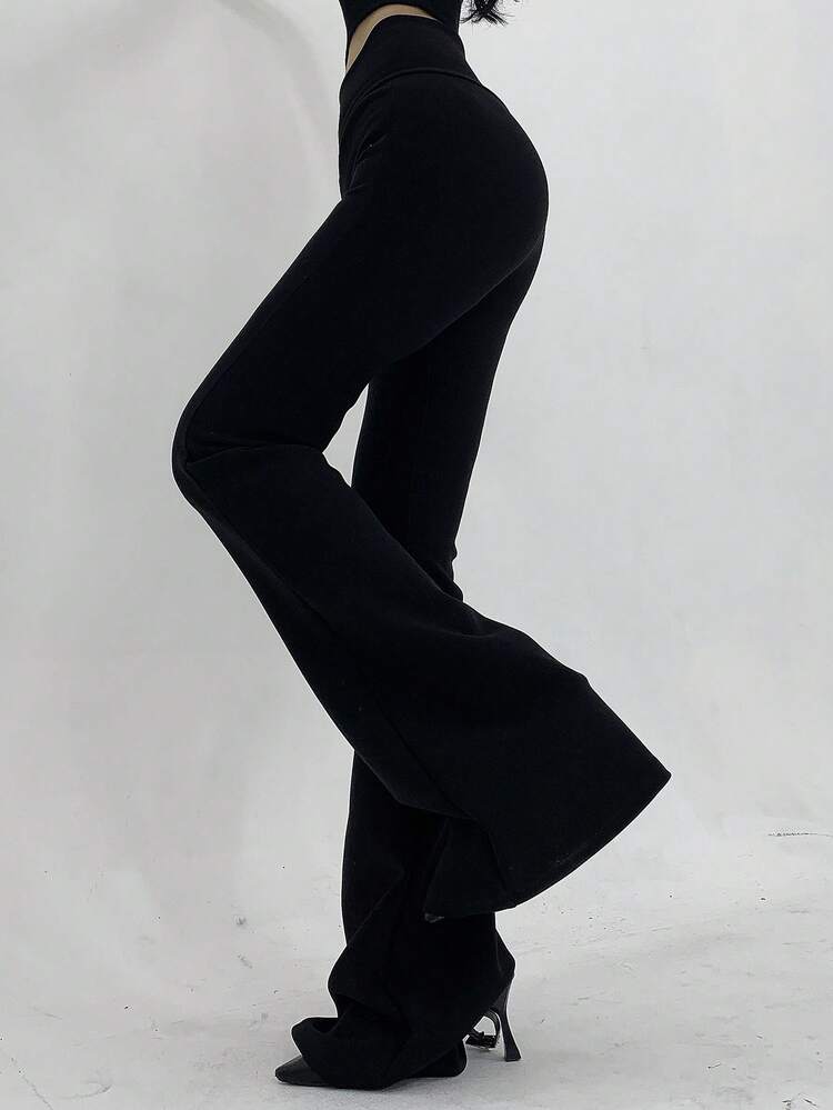 Women's Solid Color Casual Versatile Daily Wear Flare Pants