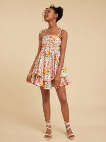 Travachic KIDS 少女碎花无袖休闲度假连衣裙 - 彩色 - 查看 5