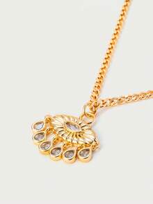 Glisma Women's Pendant Necklace,Premium/Old Money/Classy,18K Gold-Plated,Sexy/Vintage,For Mom/Women/Girl/Mother,Summer/Beach/Prom/Party,Layered/Gemstone/Beaded/Crystals - Yellow Gold - View 7