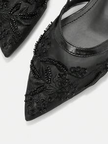 CUCCOO CURVES Women Shoes Women's Pointed Buckle Design Everyday Versatile Fashion Wide Last High Heels - Black - View 4