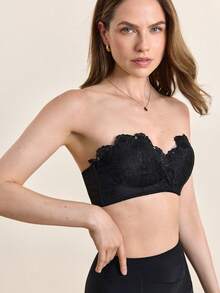 Hourtrue Ladies' Push-Up Lace Bra For Small Breasts And Backless, Sexy Bra For Flat Chest, Lingeriefor Summerfor Summer - Black - View 7