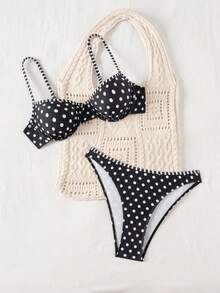 Swim Vcay Bộ bikini hai mảnh tam giác có dây đeo điều chỉnh được dành cho nữ - Nhiều màu - Xem 4