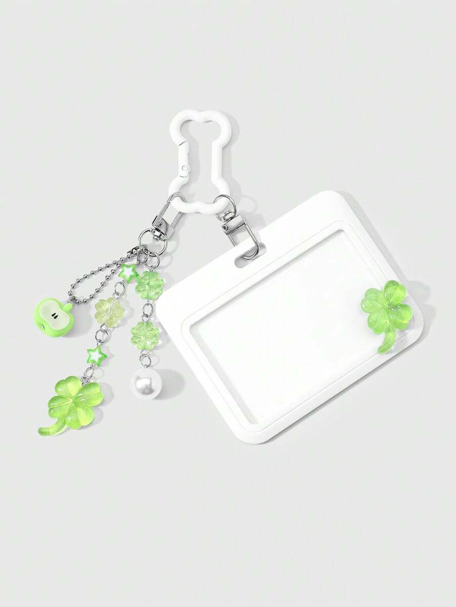 ROMWE Kawaii 1 Ins phong cách Nhật Bản tươi mới đơn giản đa năng phong cách đại học, nhựa resin xanh, acrylic, ngọc trai giả, hạt tròn, tinh thể kim tuyến mịn trong suốt, hoa anh đào tráng men, cỏ bốn lá 3D, lát táo hoạt hình, ngôi sao, acrylic trắng, nắp trượt ngang, bao thẻ, thẻ ID, bao thẻ sinh viên, bao bảo vệ thẻ ngôi sao, phụ kiện móc khóa DIY vẽ xương, mặt dây chuyền túi, phù hợp cho nhân viên văn phòng, sinh viên, nữ tiệc tùng và phụ nữ đeo hàng ngày, quà tặng ngày lễ - Nhiều màu - 121 - Xem 1
