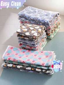 Selimut Anjing yang Cocok untuk Anjing dan Kucing, Selimut Tempat Tidur Anjing dengan Motif Cinta yang Lucu, Selimut Hewan Peliharaan Bulu Lembut dan Hangat, Tipis dan Serbaguna untuk Semua Musim, Cocok untuk Anjing Kecil dan Sedang, Berbagai Kucing, dan Guinea Pig - MultiWarna - View 1