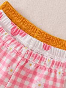 SHEIN Playful Pals Bộ 6 món cho bé gái 0-3 tuổi, kiểu dáng thường ngày, cơ bản, đi nghỉ mát, chất liệu vải dệt kim mềm mại, họa tiết sóng biển, gồm áo không tay và quần short, có 3 màu: màu mơ, xanh lá cây nhạt và đen. - Nhiều màu - Xem 6