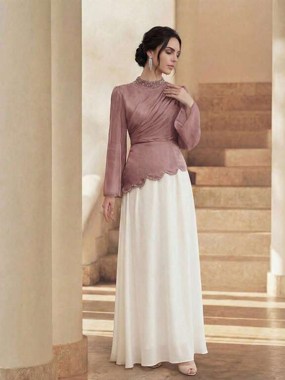 formal long dress for wedding guest Chiffon Midi with Sleeve and Waist Chain Regular Fit Stretch A-line Spaghetti Straps Royal Color:Fruit Slices Funeral