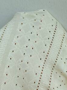 CovetEZ Áo ống ôm sát mùa hè dành cho nữ, chất liệu lưới jacquard, có dây rút bên hông. - Màu vàng ngỗng - Xem 7