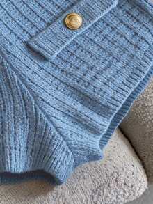 Selianne Quần len nữ ôm dáng, thanh lịch, cạp chun, kiểu dáng mới mùa xuân/hè. - Màu xanh lam - Xem 6