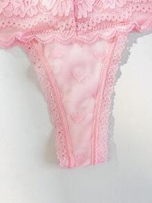 PetitDoll 1 chiếc quần lót dây ren màu hồng có nơ dành cho nữ - Hồng - Xem 4
