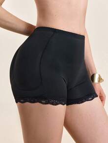 1pc Women's Adjustable Shapewear Short, Butt Lifter, Tummy Control, Padded Underwear With Removable Sponge Inserts - Black - View 4