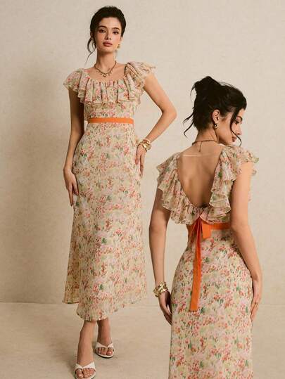 Poéselle 女士碎花休闲连衣裙