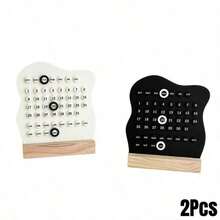 Joivida 1Pc/2Pcs Ring Calendar Perpetual Calendar, DIY Handmade Ring Desk Calendar, Creative Personalized Office Desktop Decoration - Single Piece - View 12