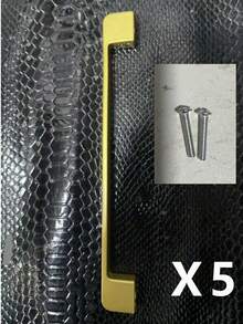 1 tay nắm tủ màu vàng mờ đơn giản, tay nắm ngăn kéo tủ bếp bằng hợp kim nhôm nguyên khối, phụ kiện nội thất kèm ốc vít. - Vàng - Xem 17