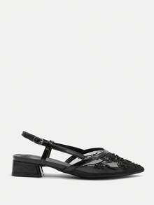 CUCCOO CURVES Women Shoes Women's Pointed Buckle Design Everyday Versatile Fashion Wide Last High Heels - Black - View 2