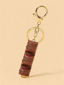 POKOJA LAND 1PC Realistic Mini Chocolate Keychain Korean Style Crispy Chocolate Bar Ice Cream Charm Bag Charm Cute Food Themed Accessories For Girls Gift - 彩色 - 查看 8