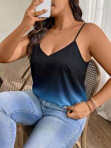 SHEIN Clasi Débardeur décontracté polyvalent pour femmes grandes tailles, à porter au quotidien - Bleu azur - Voir 6