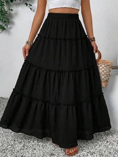 Tween Girls Casual Ditsy Floral Patchwork Skirt