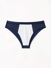 Manfinity KASUA 男士锚图案弹力腰泳裤 - 藍色 - 查看 6