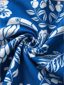 Swim Oasis 26SS Spring/Summer Vacation Elegant Black & White Seashell Retro Pattern Boho Halter Top, Matching With Skirt - Multicolor - View 8