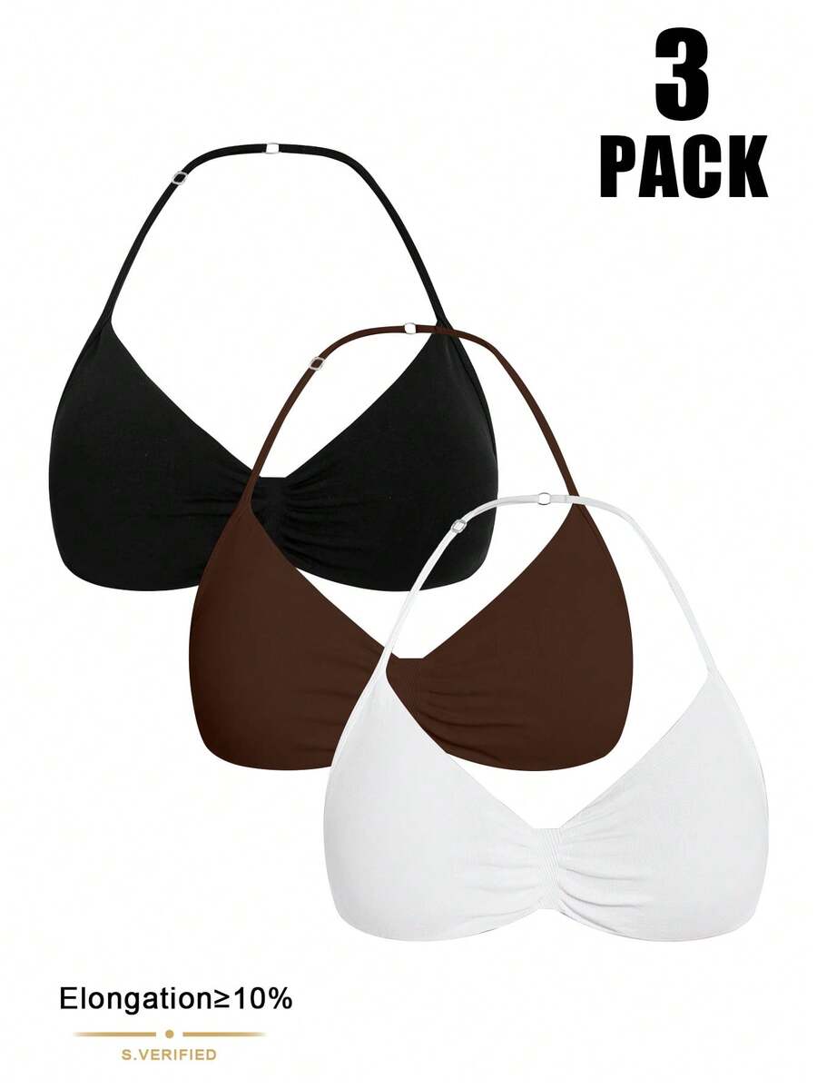 Velisys Velisys Sujetador deportivo sin costuras y con espalda de tirantes finos, de estilo minimalista para mujeres - Multicolor - Ver 1
